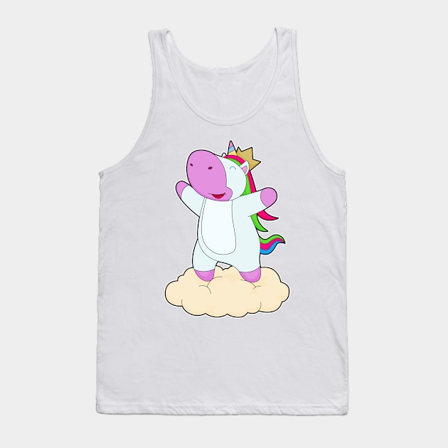 Unicorn Prince Crown Tank Top by Markus Schnabel